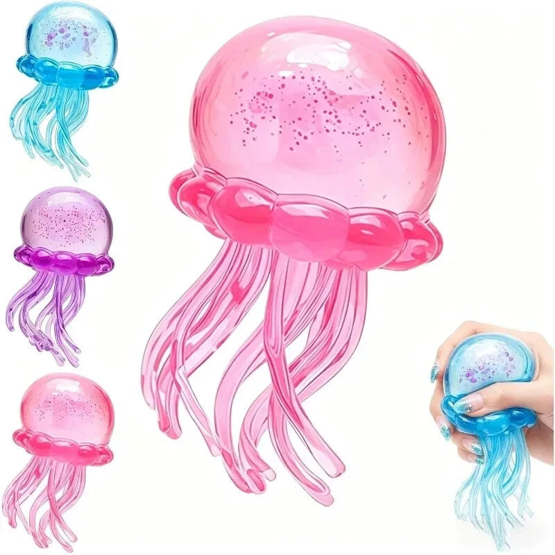 Jellyfish Cube Squeeze Toy