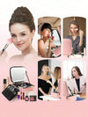 Travel Makeup Bag with LED Mirror
