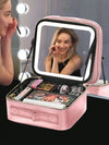 Travel Makeup Bag with LED Mirror